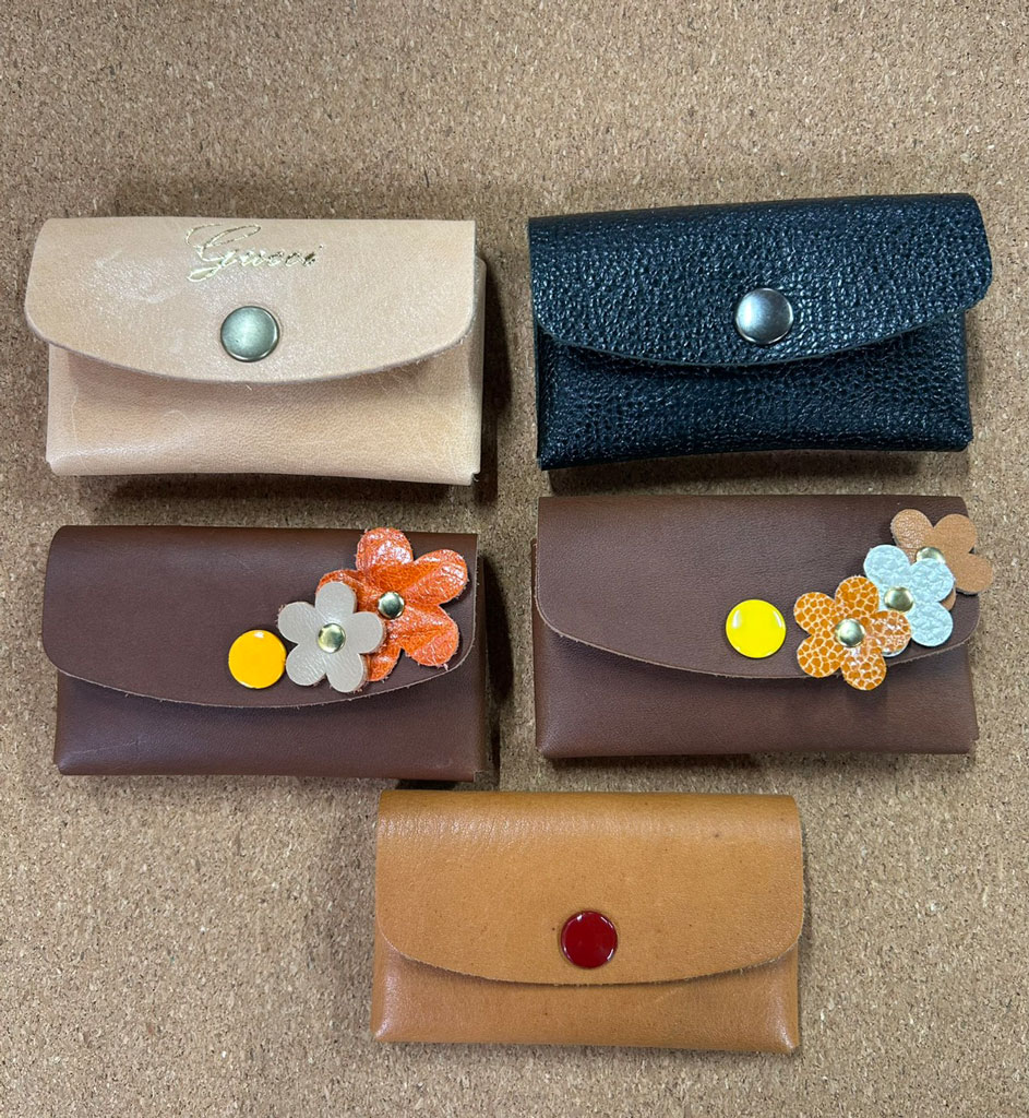 完成したコインケースの写真