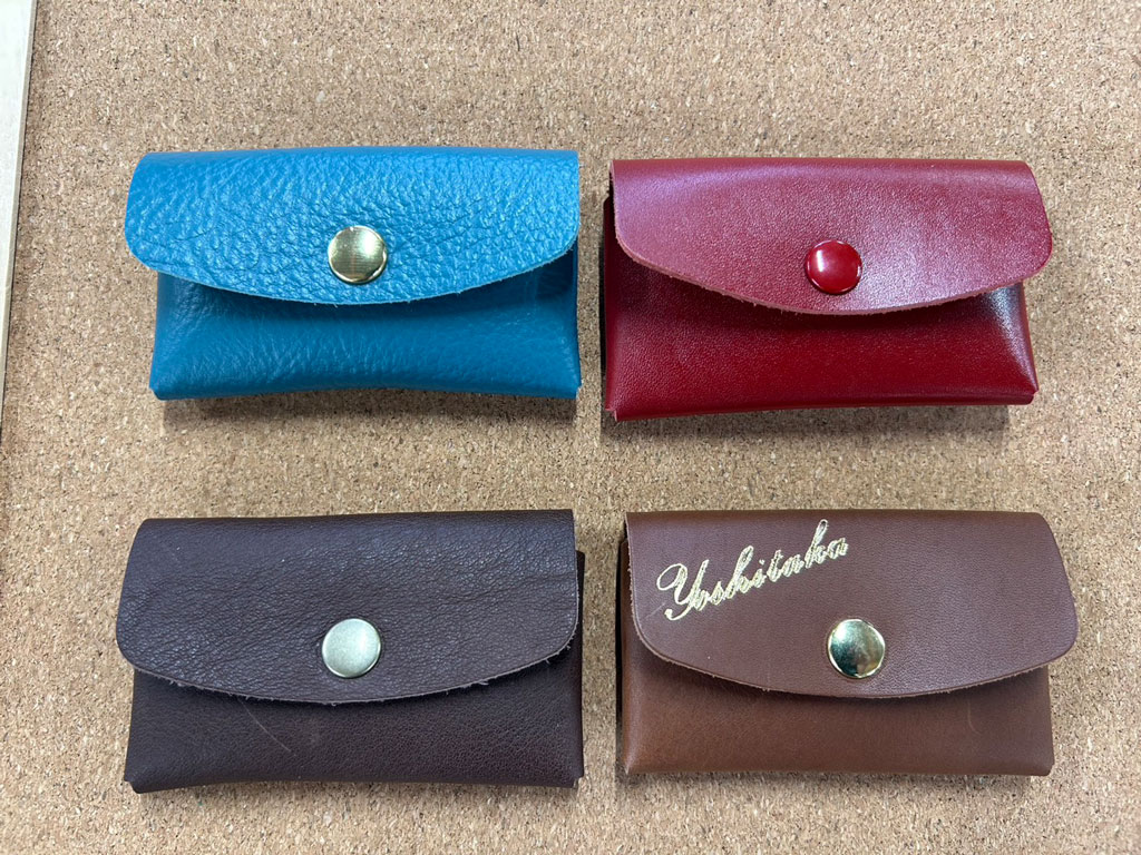 完成したコインケースの写真