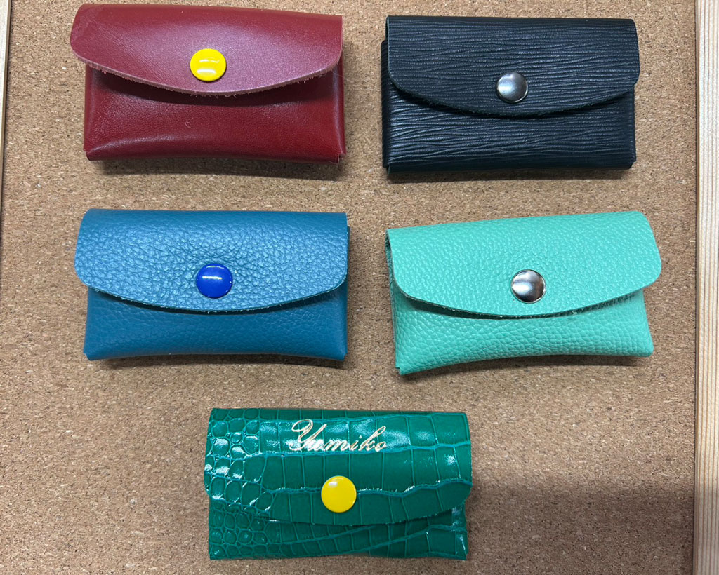 完成したコインケースの写真