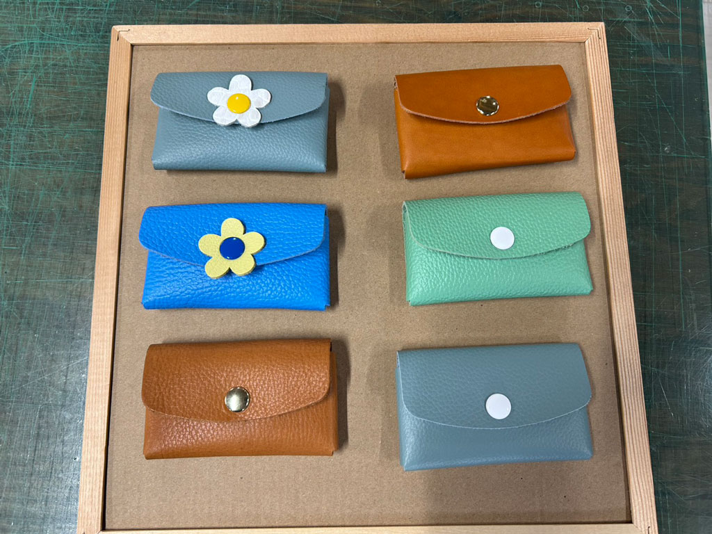 完成したコインケースの写真